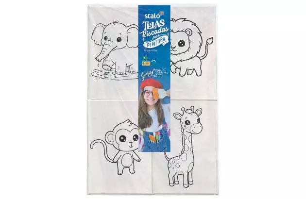 KIT TELAS DE PINTURA RICADAS GABI CALAZANS ÁFRICA 4 UND | STALO 5154