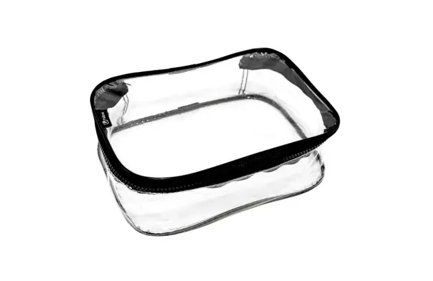 ESTOJO BOX ORGANIZADOR COLORS PRETO PVC  CRISTAL 23X18X5CM