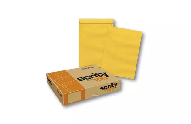 ENVELOPE SACO KRAFT OURO 260X360 80G CX 100 SCRITY - SKO336