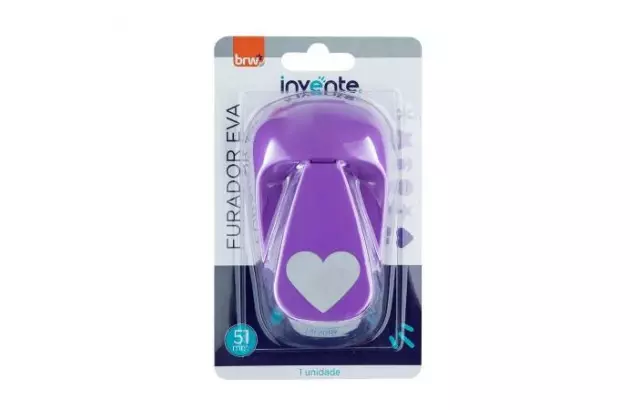 FURADOR DE EVA 51MM ESTRELA ROXO BLISTER 1UN BRW FE5103