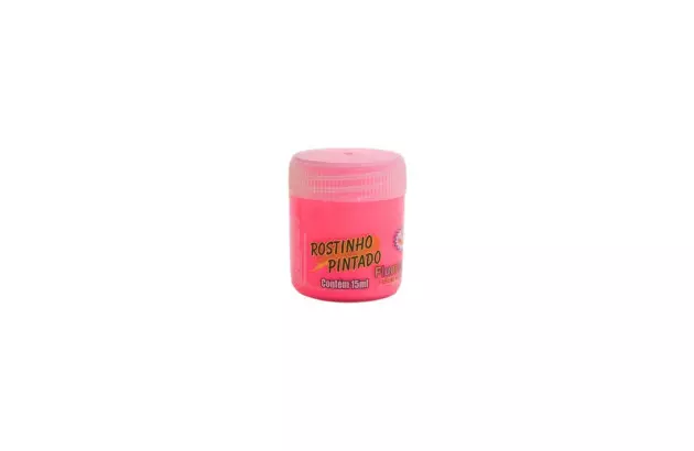 TINTA FACIAL LÍQUIDA 15ML FLUOR COLORS PINK FLUOR - ROSTINHO PINTADO 1016