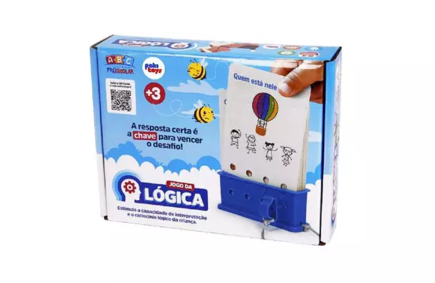 BRINQUEDO JOGO DA LÓGICA 84 DESAFIOS +3 ANOS - ESTIMULA CAPACIDADE INTERPRETAÇÃO | PAKITOYS 4112