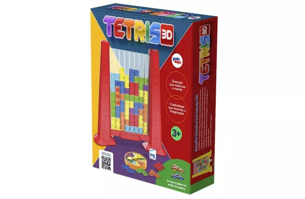 BRINQUEDO TETRIS 3D +3 ANOS - CRIATIVIDADE E IMAGINAÇÃO | PAKITOYS 4205