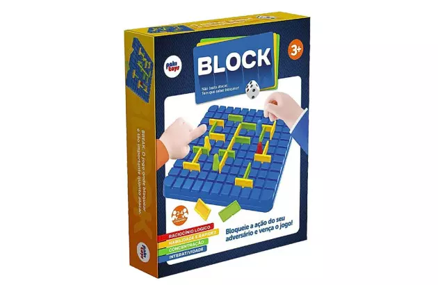 BRINQUEDO BLOCK +3 ANOS RACIOCÍNIO LÓGICO E CONCENTRAÇÃO | PAKITOYS 4202