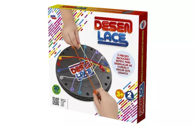 BRINQUEDO EDUCATIVO DESENLACE RACIOCÍNIO LÓGICO +5 ANOS 2 JOGADORES PAKITOYS 4101