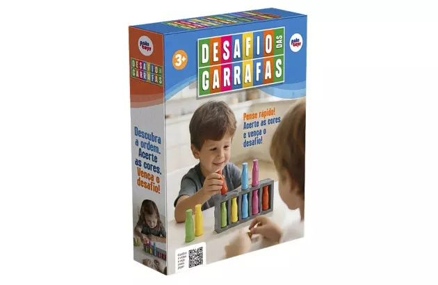 BRINQUEDO JOGO DESAFIO DAS GARRAFAS - RACIOCÍNIO LÓGICO, ESTRATÉGIA E CONCENTRAÇÃO | PAKITOYS 4208