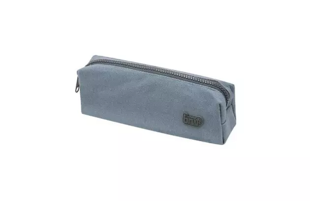 ESTOJO 1 ZIP NYLON AZUL JEANS CINZA BRW ET0135