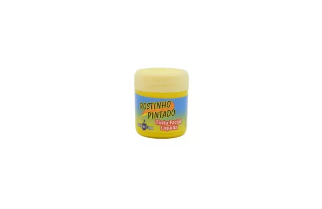 TINTA FACIAL LÍQUIDA ARTÍSTICA 15ML AMARELA - ROSTINHO PINTADO 1002