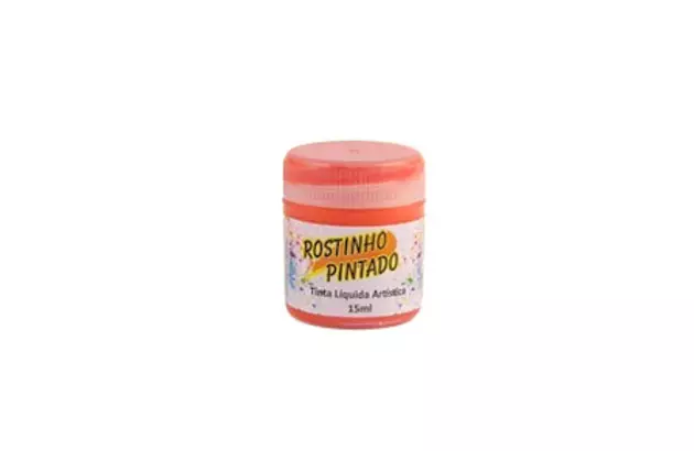 TINTA FACIAL LÍQUIDA ARTÍSTICA 15ML LARANJA - ROSTINHO PINTADO 1009