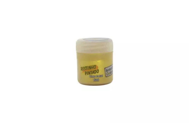 TINTA FACIAL LÍQUIDA METÁLICA 15ML OURO METALLIC COLORS  - ROSTINHO PINTADO 8002