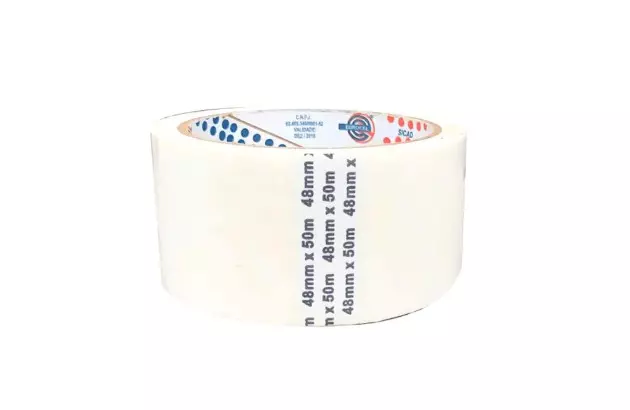 FITA ADESIVA PP 32 COLORIDO 48X50 BRANCA EUROCEL