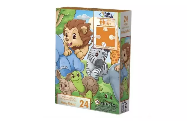 QUEBRA CABEÇA BABY SAFARI 24 PEÇAS + 4 ANOS PAIS E FILHOS