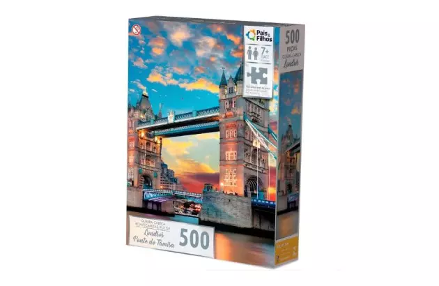 QUEBRA CABEÇA 500 PEÇAS LONDRES - PONTE DE TAMISA | + 7 ANOS | PAIS & FILHOS REF 792461