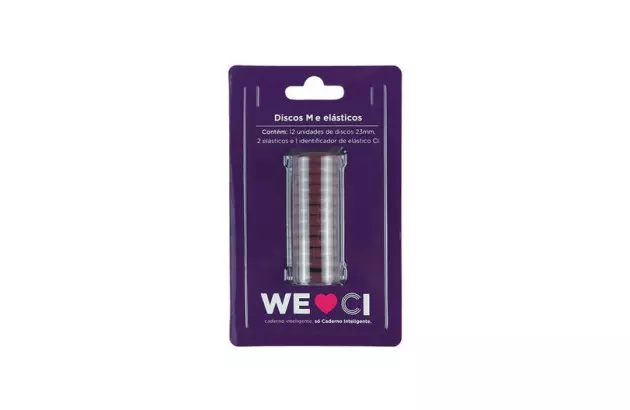 DISCOS CADERNO INTELIGENTE GRANDE COM ELASTICOS VINHO BORDO CI312035
