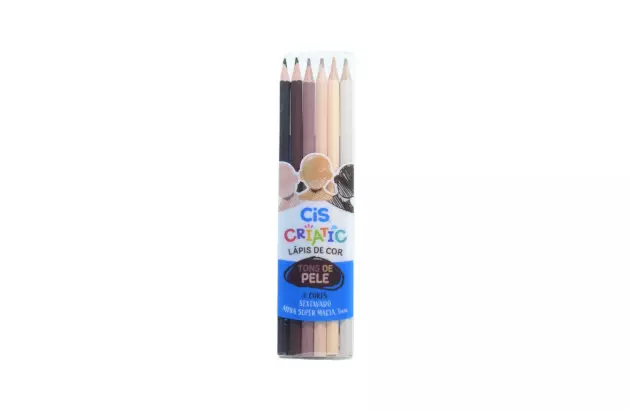 LAPIS DE COR 6 CORES CRIATIC TONS DE PELE SEXTAVADO SERTIC