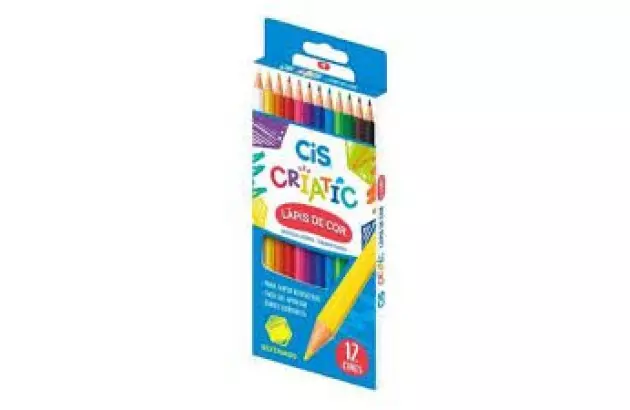 LÁPIS DE COR 12 CORES CRIATIC SEXTAVADO MINA 3MM - CORES VIBRANTES