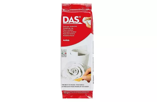 MASSA PARA MODELAR CERÂMICA FRIA BRANCA 250G DAS