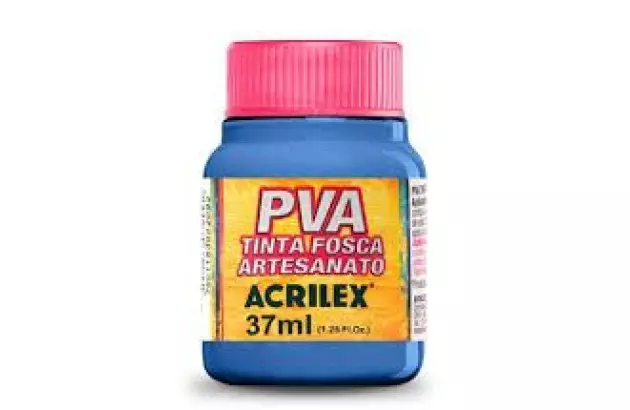 TINTA PVA FOSCA PARA ARTESANATO 37ML AZUL COUNTRY - 825 - UNIDADE | ACRILEX 3240