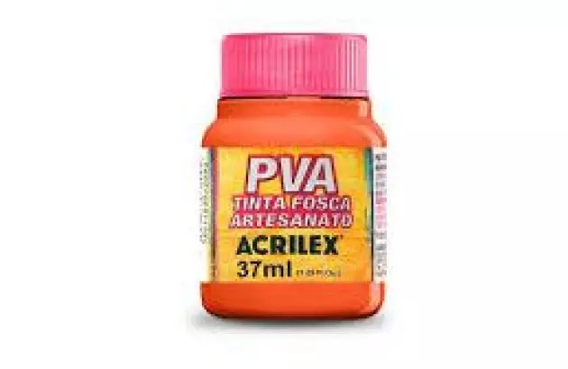 TINTA PVA FOSCA PARA ARTESANATO 37ML LARANJA 517 - UNIDADE | ACRILEX 3240