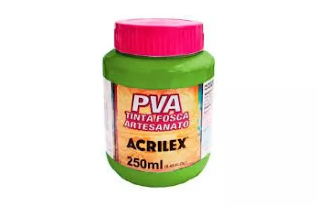 TINTA PVA FOSCA PARA ARTESANATO 250ML VERDE MAÇÃ 802 – UNIDADE | ACRILEX 3225