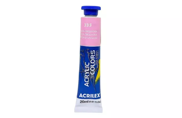 TINTA ACRÍLICA PARA TELA ACRYLIC COLORS 20ML LACA ORQUÍDEA 335 - UNIDADE | ACRILEX 13123