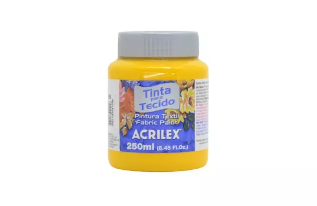 TINTA PARA TECIDO FOSCA 250ML AMARELO OURO 505 - UNIDADE | ACRILEX 4125