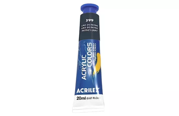 TINTA ACRÍLICA PARA TELA ACRYLIC COLORS 20ML GRIS DE PAYNE 399 - UNIDADE | ACRILEX 13123