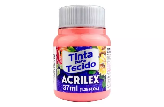 TINTA PARA TECIDO FOSCA 37ML FLAMINGO 829 - UNIDADE | ACRILEX 4140