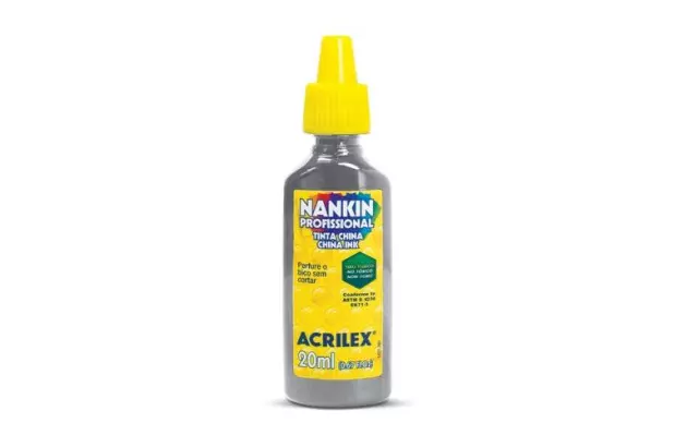 TINTA NANKIN PRATA 533 20ML 5120 ACRILEX