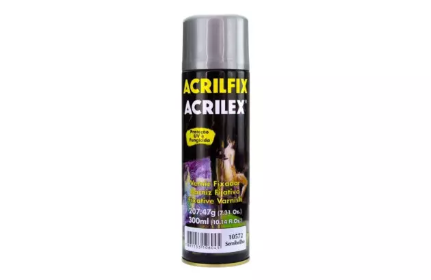 VERNIZ ACRILFIX SPRAY SEMIBRILHO 300ML 10572 ACRILEX