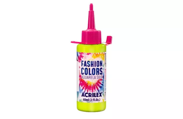 TINTA TECIDO AQUARELA SILK 60ML FASHION COLORS AMARELO LIMÃO 102 ACRILEX 4560