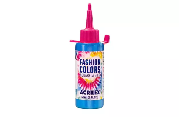 TINTA TECIDO AQUARELA SILK 60ML FASHION COLORS AZUL CELESTE 503 ACRILEX 4560