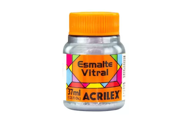 TINTA ESMALTE VITRAL 37ML PRATA  533 - UNIDADE | ACRILEX 8340