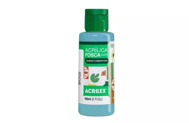 TINTA ACRILICA FOSCA ARTESANATO 60ML ACQUA MARINA 803 – UNIDADE | ACRILEX 3560