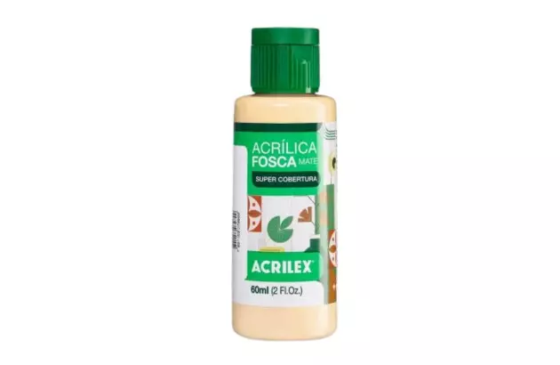 TINTA ACRILICA FOSCA ARTESANATO 60ML AMARELO BEBE 808 – UNIDADE | ACRILEX 3560