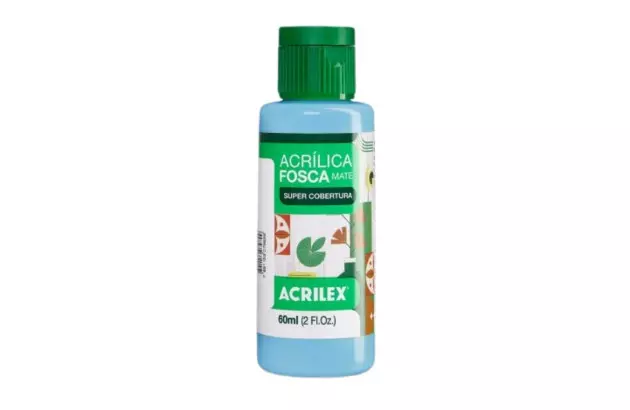 TINTA ACRILICA FOSCA ARTESANATO 60ML AZUL CELESTE 503 – UNIDADE | ACRILEX 3560