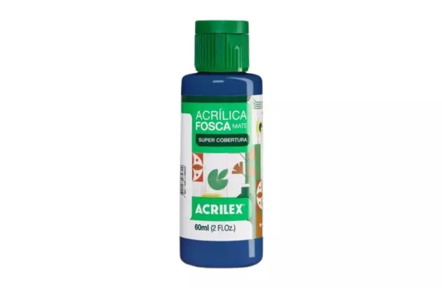 TINTA ACRILICA FOSCA ARTESANATO 60ML AZUL MARINHO 544 – UNIDADE | ACRILEX 3560