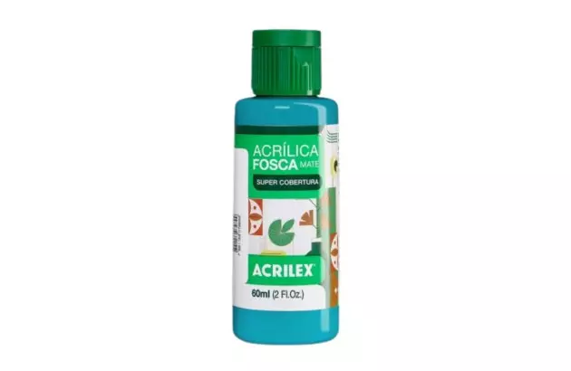 TINTA ACRILICA FOSCA ARTESANATO 60ML AZUL PISCINA 823 – UNIDADE | ACRILEX 3560