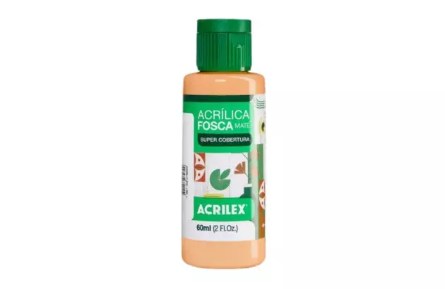 TINTA ACRILICA FOSCA ARTESANATO 60ML CAMURÇA 525 – UNIDADE | ACRILEX 3560