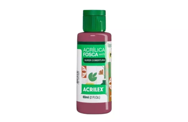TINTA ACRILICA FOSCA ARTESANATO 60ML CEREJA 826  – UNIDADE | ACRILEX 3560