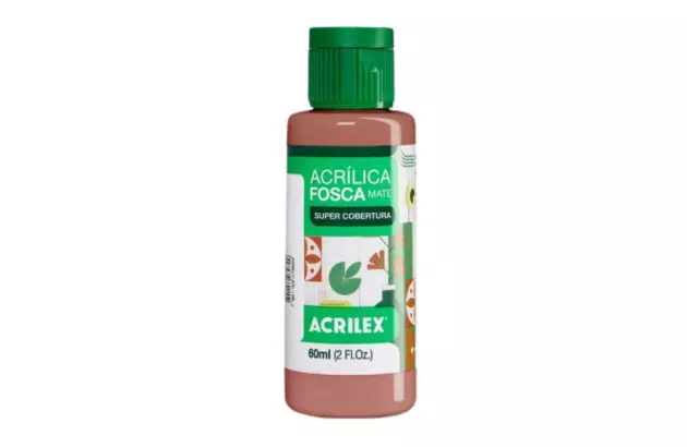 TINTA ACRILICA FOSCA ARTESANATO 60ML CAPUCCINO 585 – UNIDADE | ACRILEX 3560