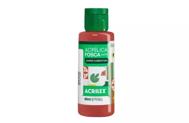 TINTA ACRILICA FOSCA ARTESANATO 60ML MARROM 531 – UNIDADE | ACRILEX 3560