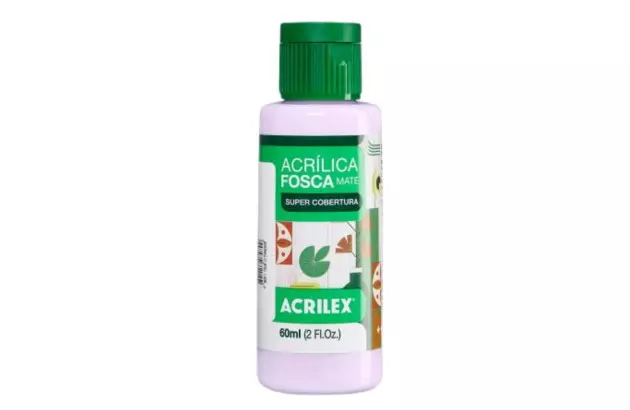 TINTA ACRILICA FOSCA ARTESANATO 60ML LILÁS  528 – UNIDADE | ACRILEX 3560