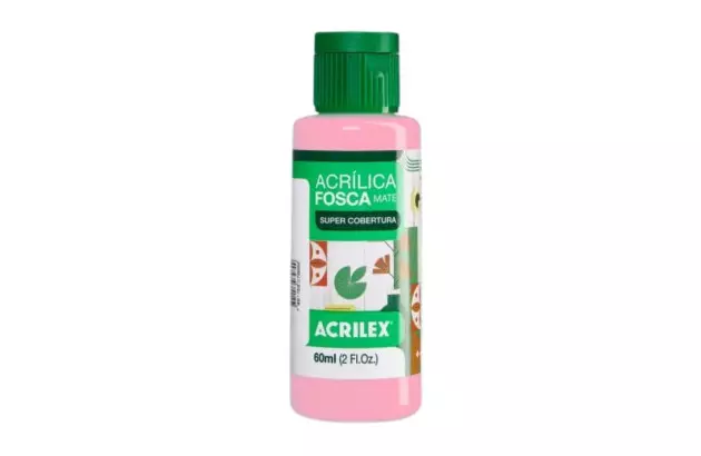 TINTA ACRILICA FOSCA ARTESANATO 60ML PINK 527 – UNIDADE | ACRILEX 3560