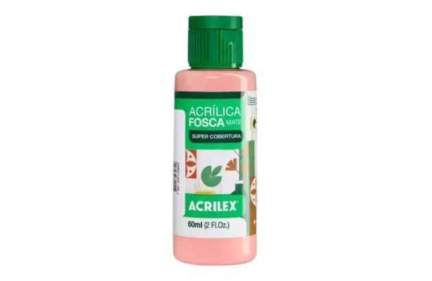 TINTA ACRILICA FOSCA ARTESANATO 60ML SALMÃO 518 – UNIDADE | ACRILEX 3560