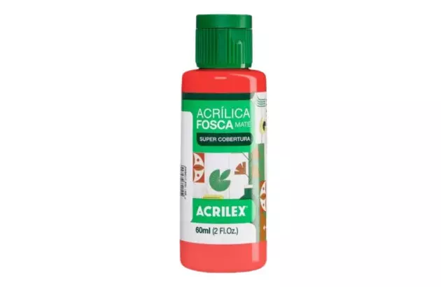 TINTA ACRILICA FOSCA ARTESANATO 60ML TANGERINA 801 – UNIDADE | ACRILEX 3560