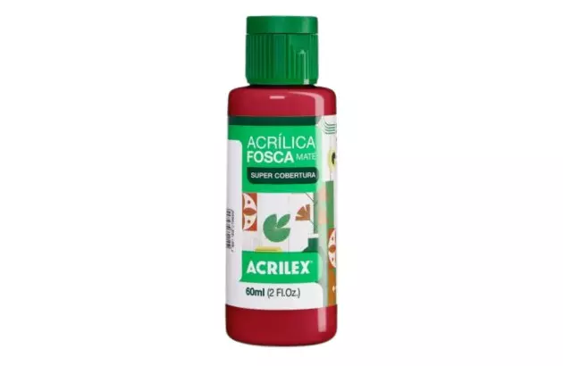 TINTA ACRILICA FOSCA ARTESANATO 60ML TERRA QUEIMADA 514 – UNIDADE | ACRILEX 3560