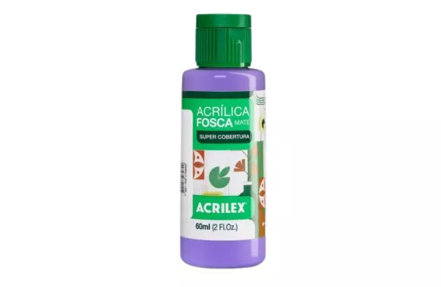 TINTA ACRILICA FOSCA ARTESANATO 60ML VIOLETA 516 – UNIDADE | ACRILEX 3560