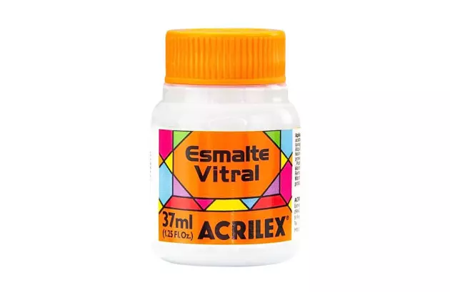 TINTA ESMALTE VITRAL 37ML BRANCO 519 - UNIDADE | ACRILEX 8340