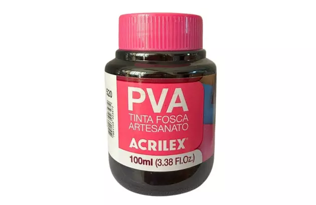 TINTA PVA FOSCA PARA ARTESANATO 100ML MARROM 531 - UNIDADE | ACRILEX REF 3210